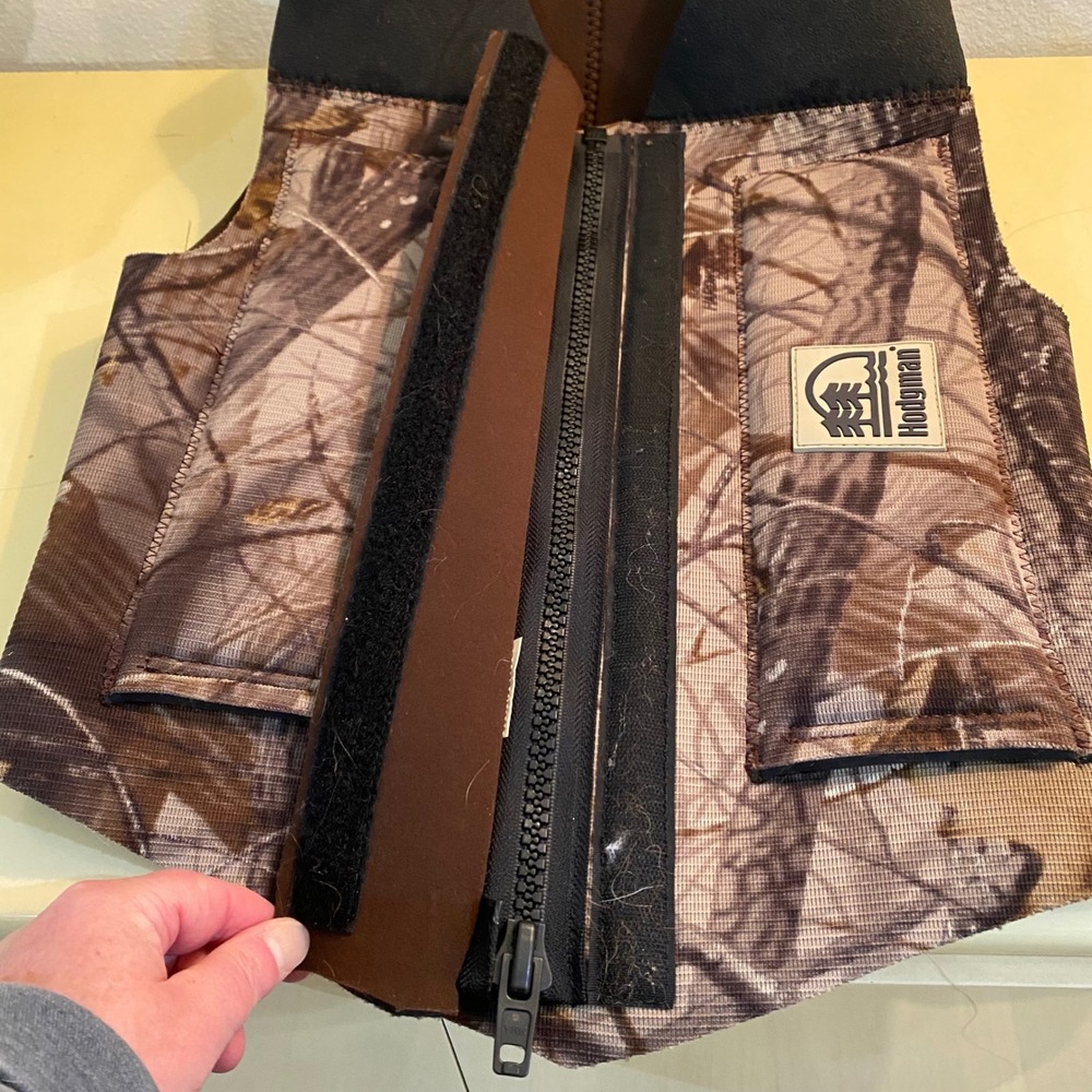 Hodgman Neoprene Camo Ful Zip & Velcro‎ Dog Vest. XXXL.  Style 0200, chest 15" - Picture 6 of 12